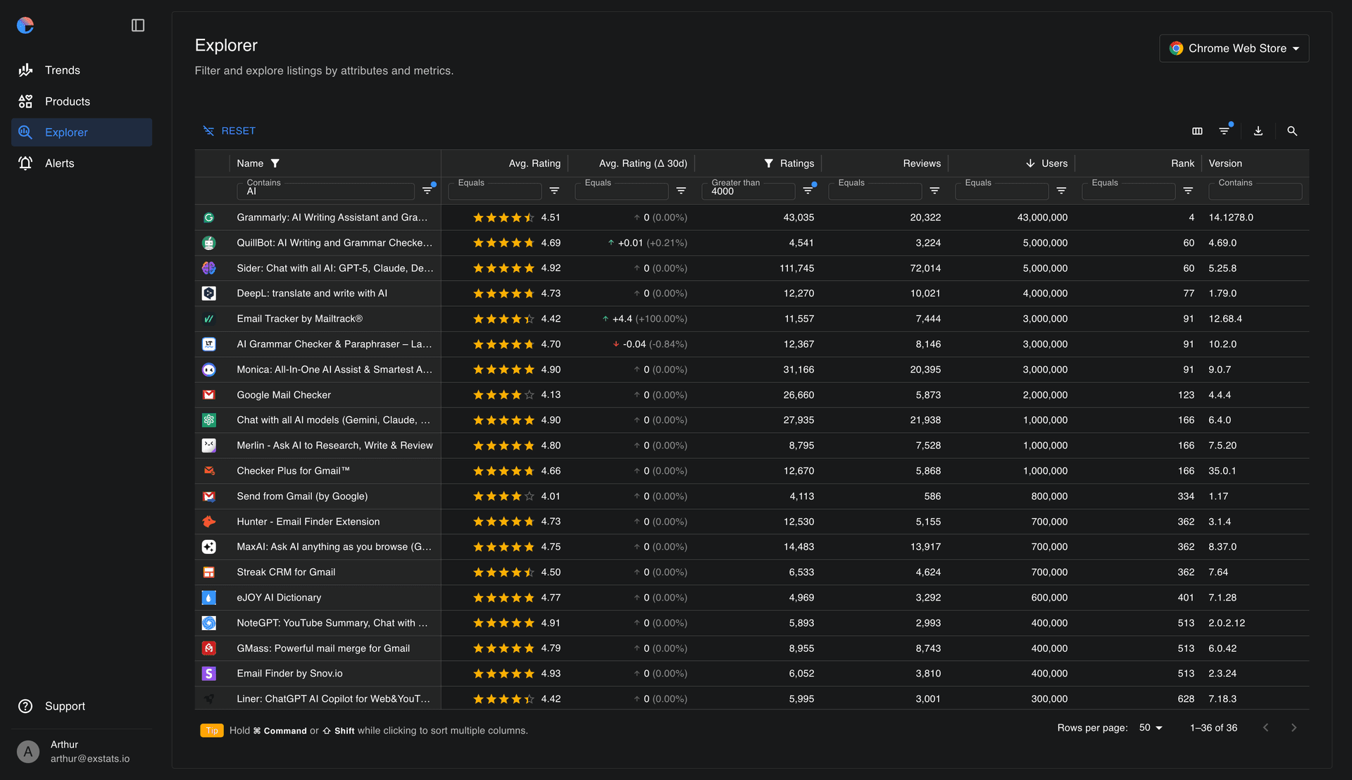 Extension Explorer